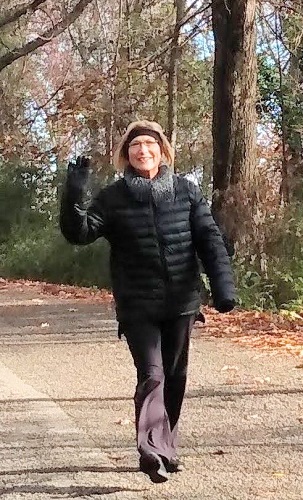 Kate walking on East View